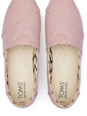 Розовый - TOMS Alpargata Classic in Cotton - Image 4 of 4