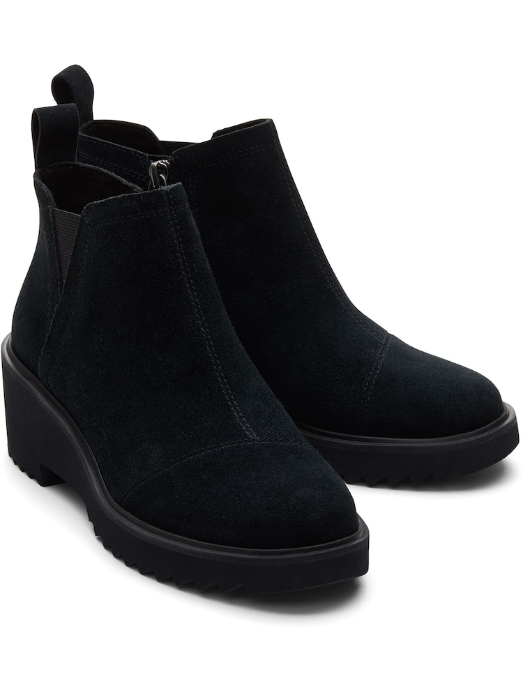 Toms Maude Mid Wedge Suede Boots - Image 2 of 5 Toms Maude Mid Wedge Suede Boots - Image 2 of 5