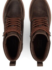 TOMS Palomar Water Resistant Dark Brown Leather Boots - Image 6 of 9