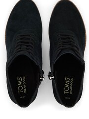 TOMS Evelyn Suede Lace-Up Black Boots - Image 4 of 5