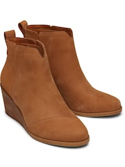 TOMS Clare Suede Wedge Boots - Image 2 of 7