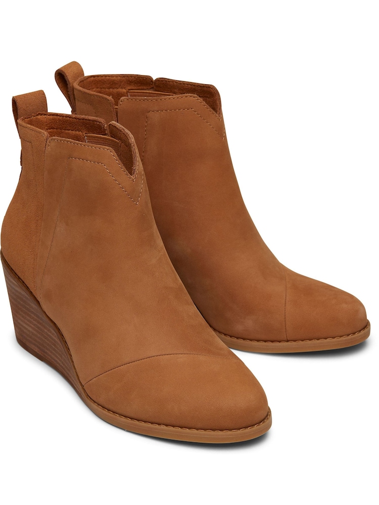 TOMS Clare Suede Wedge Boots - Image 2 of 7 TOMS Clare Suede Wedge Boots - Image 2 of 7
