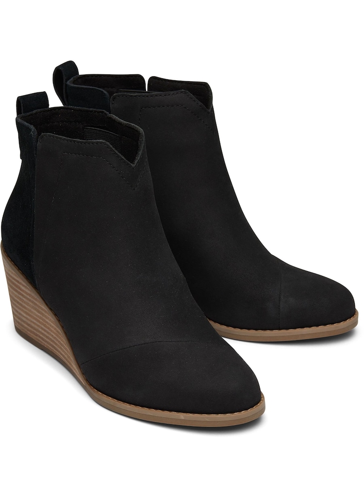 TOMS Clare Suede Wedge Boots - Image 2 of 7 TOMS Clare Suede Wedge Boots - Image 2 of 7