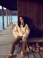 Birkenstock Brown Lutry Premium Suede Shoes - Image 3 of 4