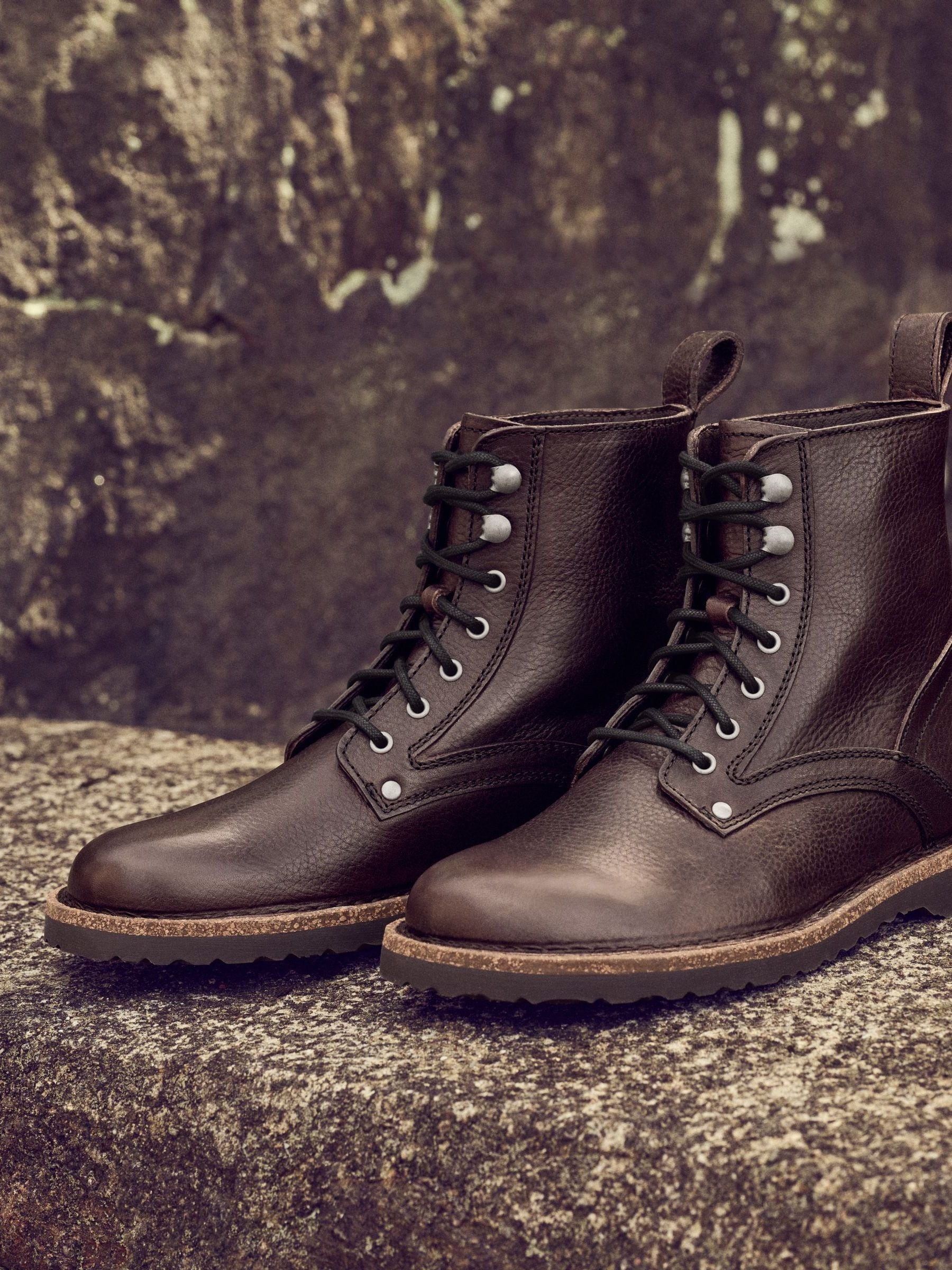 Buy Birkenstock Brown Bryson Grained Leather Boots from Next Germany