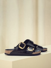 Birkenstock Black Arizona Big Buckle High Shine Sandals - Image 3 of 5