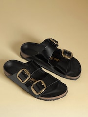 Birkenstock Black Arizona Big Buckle High Shine Sandals - Image 4 of 5