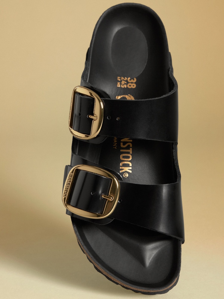 Birkenstock Black Arizona Big Buckle High Shine Sandals - Image 5 of 5