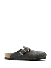 Birkenstock Grey Boston Wooly Clogs - Image 1 of 5