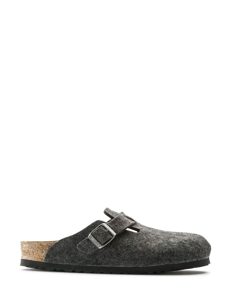 Birkenstock Grey Boston Wooly Clogs - Image 1 of 5