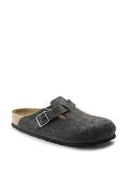 Birkenstock Grey Boston Wooly Clogs - Image 2 of 5