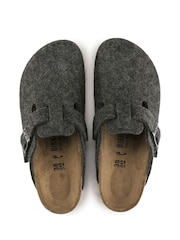 Birkenstock Grey Boston Wooly Clogs - Image 5 of 5