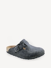 Birkenstock Grey Boston Wooly Clogs - Image 6 of 6