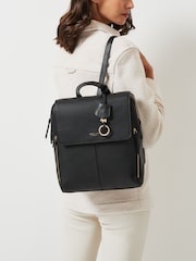 Radley London Black Lorne Close Large Flapover Backpack - Image 1 of 5
