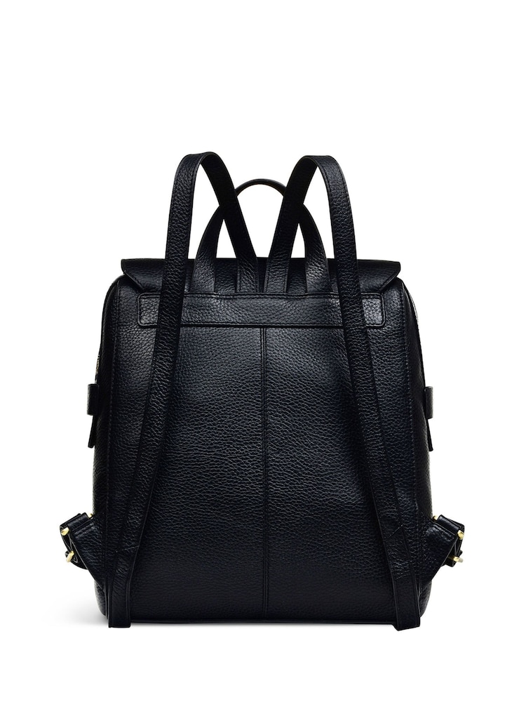 Radley London Black Lorne Close Large Flapover Backpack - Image 3 of 5