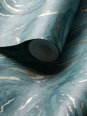 Clarke and Clarke Green Lavico 10.05M Wallpaper - Image 2 of 2