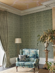 Clarke and Clarke Grey Palacio 10.05M Wallpaper - Image 1 of 2