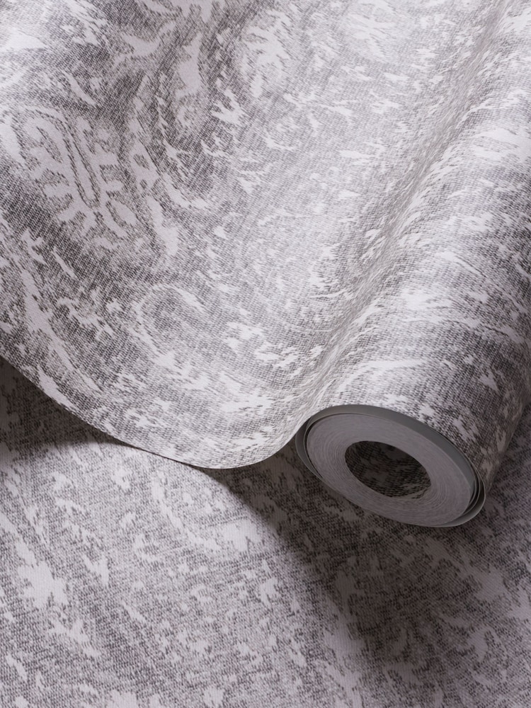 Clarke and Clarke Grey Palacio 10.05M Wallpaper - Image 2 of 2