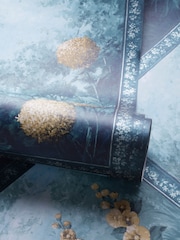 Clarke and Clarke Blue Artus 10.05M Wallpaper - Image 2 of 2