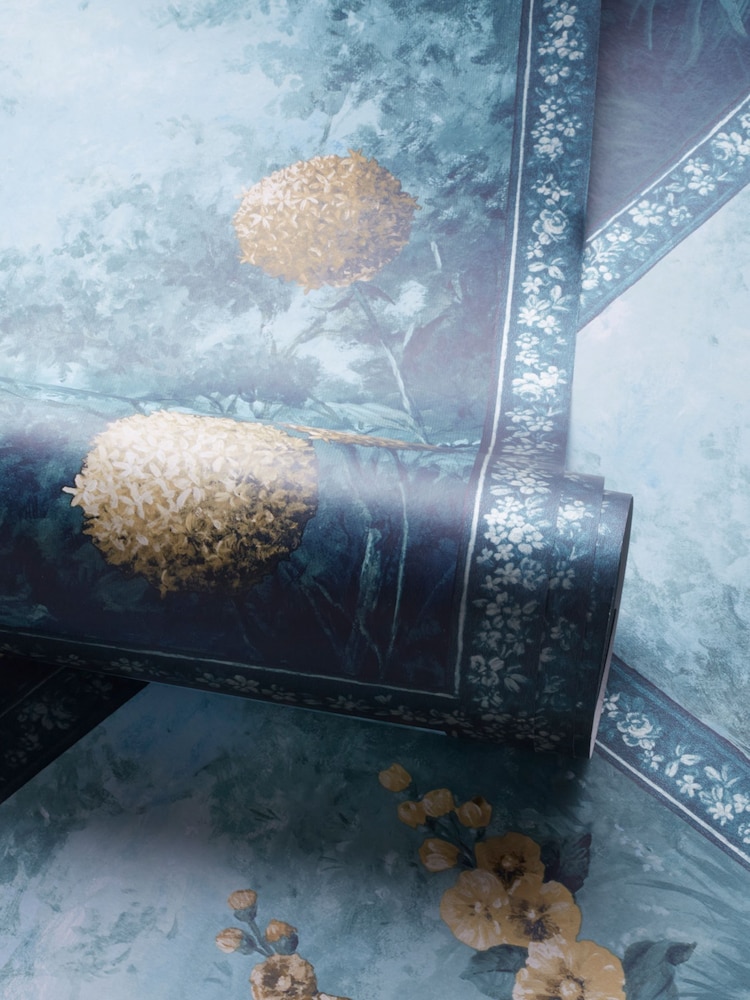 Clarke and Clarke Blue Artus 10.05M Wallpaper - Image 2 of 2