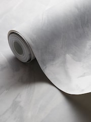 Clarke and Clarke Grey Astratto 10.05M Wallpaper - Image 2 of 2