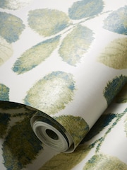 Clarke and Clarke Green Northia 10.05M Wallpaper - Image 2 of 2