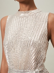 Phase Eight Cream Simara Sequin Maxi Dress - Image 4 of 6