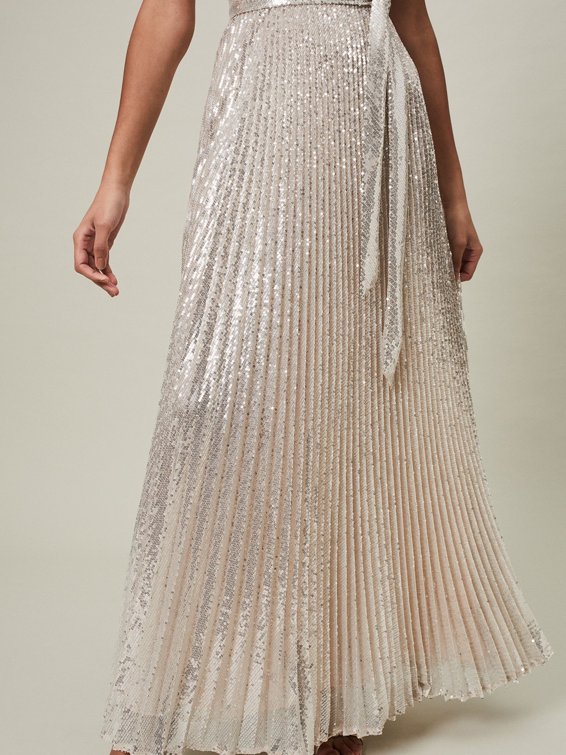 Buy Phase Eight Cream Simara Sequin Maxi Dress from the Next