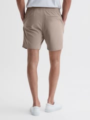 Reiss Mink Newmark Textured Drawstring Shorts - Image 3 of 4