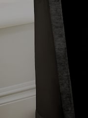 Hyperion Black Selene Luxury Chenille Weighted Thermal Lined Eyelet Curtains - Image 4 of 4