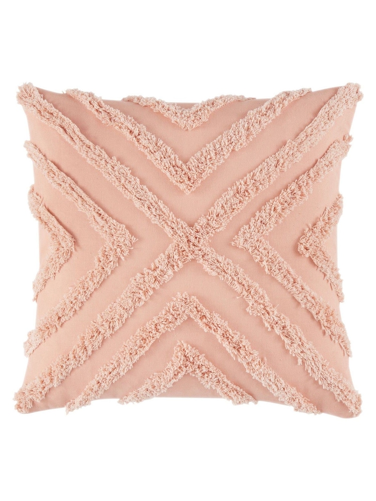 Pineapple Elephant Pink Diamond Tufted Cotton Cushion - Image 2 of 3