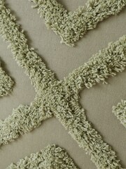 Pineapple Elephant Green Diamond Tufted Cotton Cushion - Image 3 of 3