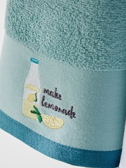 White Make Lemonade 100% Cotton Towels 4 Pack - Image 3 of 4