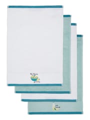 White Make Lemonade 100% Cotton Towels 4 Pack - Image 4 of 4
