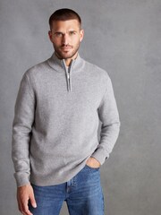 Light Grey Regular Signature Lambswool Jumper - Image 1 of 8