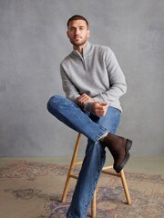 Light Grey Regular Signature Lambswool Jumper - Image 2 of 8