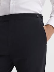 Reiss Black Hope Modern Fit Travel Trousers - Image 4 of 6