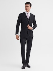 Reiss Black Hope Modern Fit Travel Trousers - Image 6 of 6
