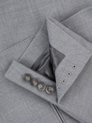 Reiss Soft Grey Arrow Slim Fit Single Breasted Wool Blend Blazer - Image 5 of 6