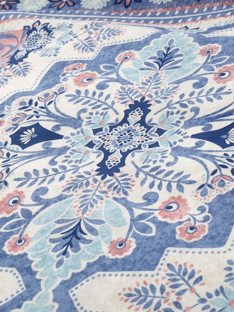 Catherine Lansfield Blue Boho Patchwork Pillowcases - Image 4 of 4