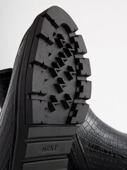 Black Croc Effect Regular/Wide Fit Forever Comfort® Pull-On Chelsea Ankle Boots - Image 8 of 8