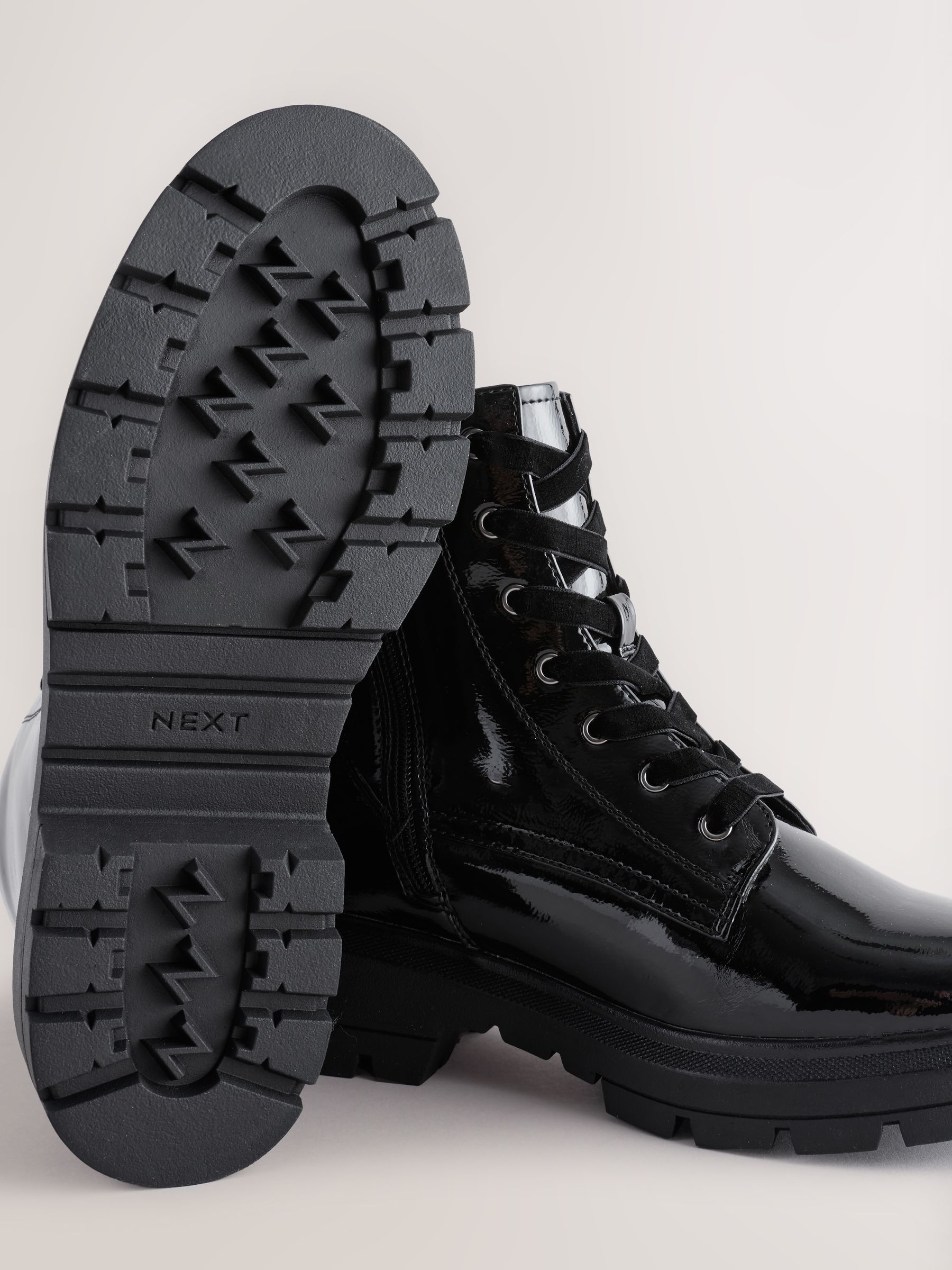 Next black patent boots online