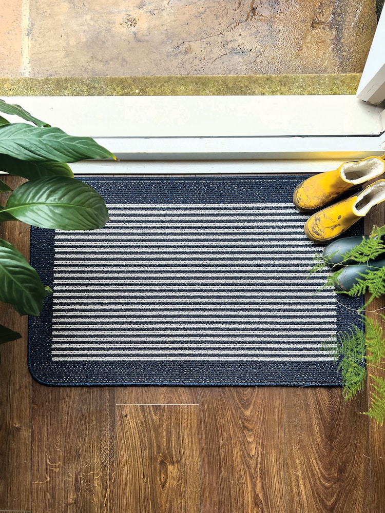 My Mat Blue Stain Resistant Stripe Mat - Image 1 of 3