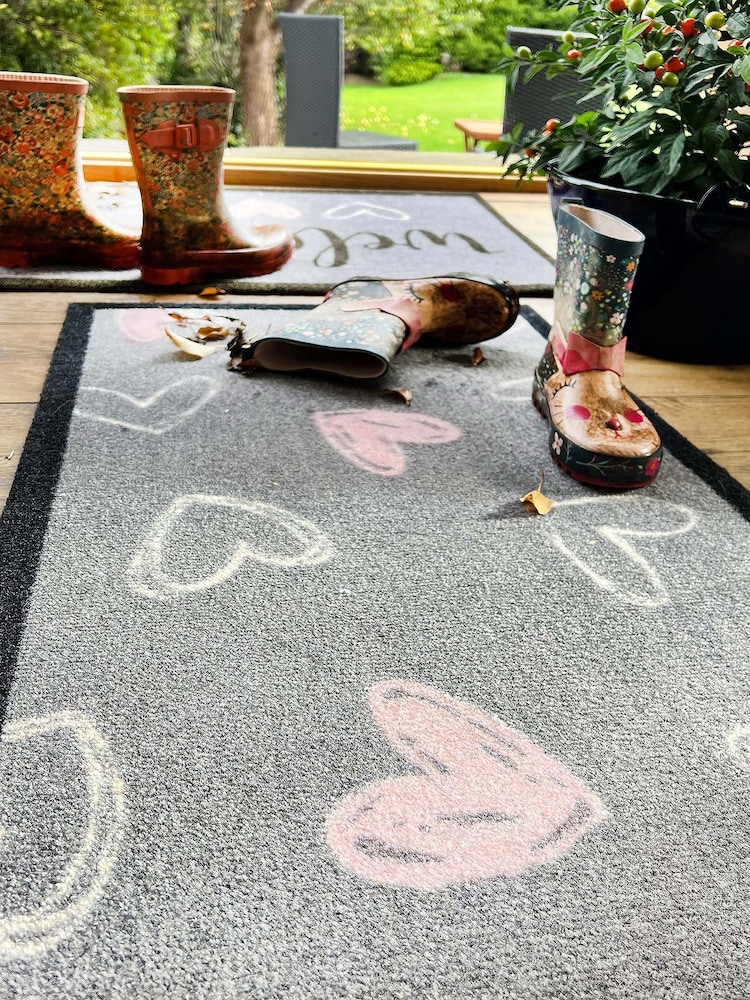 My Mat Grey Welcome Hearts Runner - Image 2 of 2
