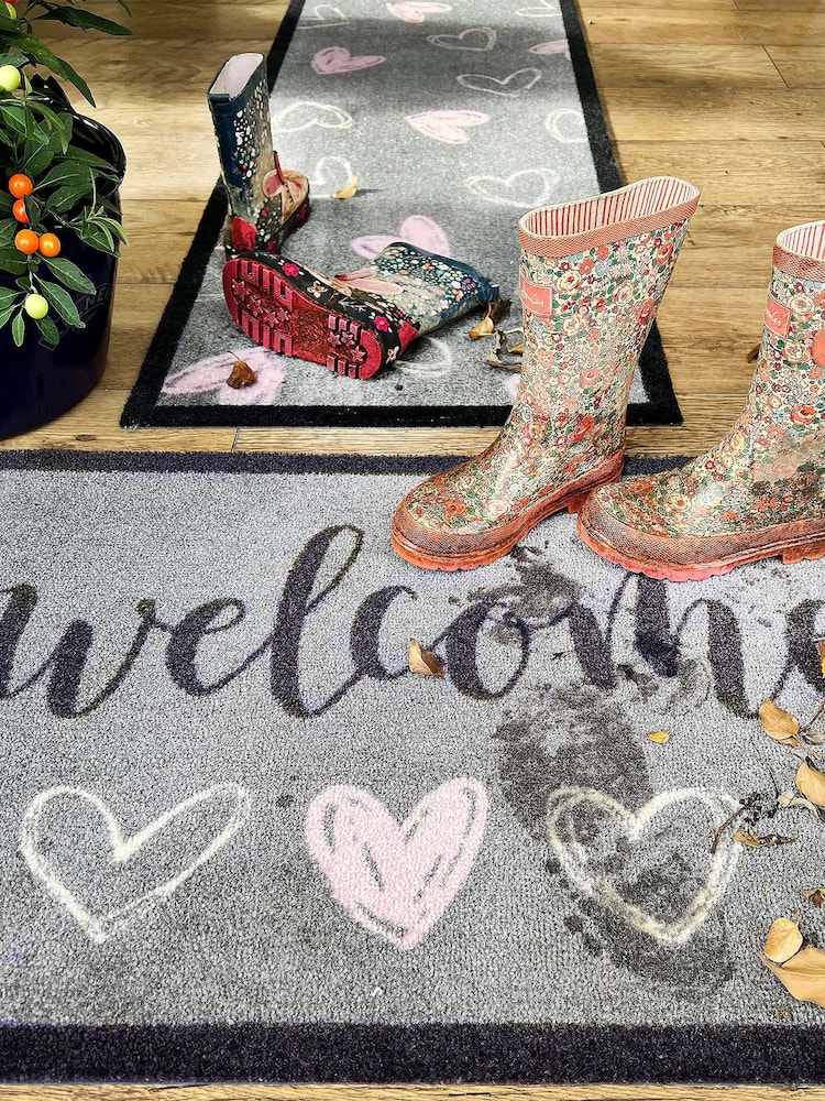 My Mat Grey Welcome Hearts Mat - Image 2 of 2