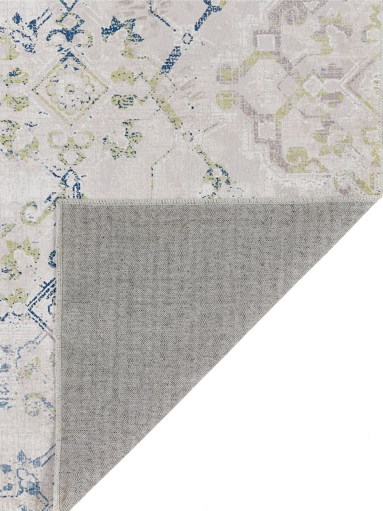 Origins Blue Easy Care Washable Florence Runner - Image 3 of 3