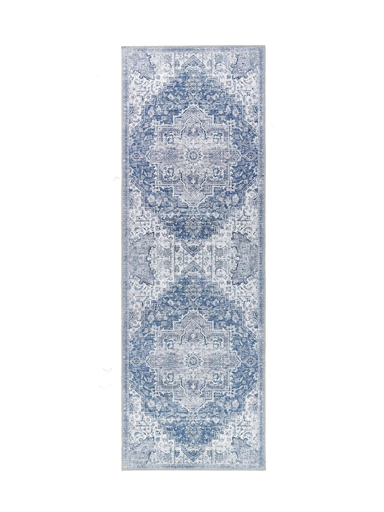 Origins Blue Easy Care Washable Garda Runner - Image 2 of 3