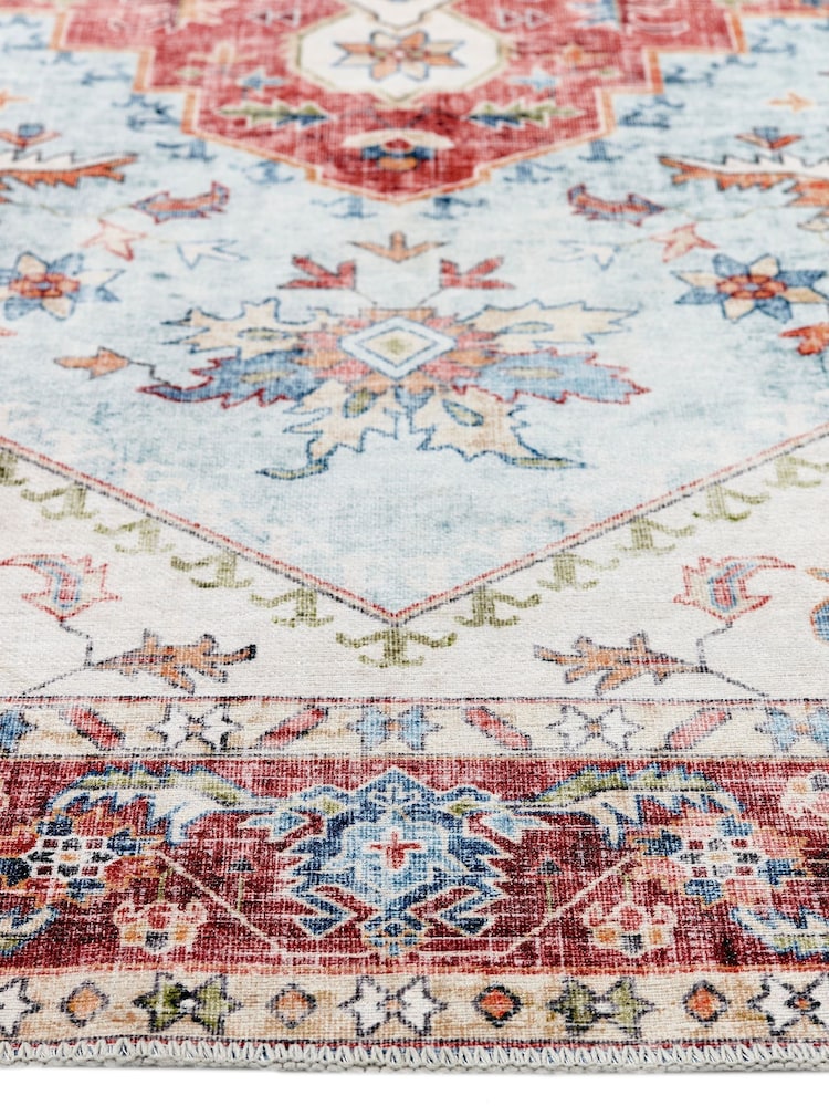 Origins Red Easy Care Washable Marrakesh Rug - Image 4 of 4