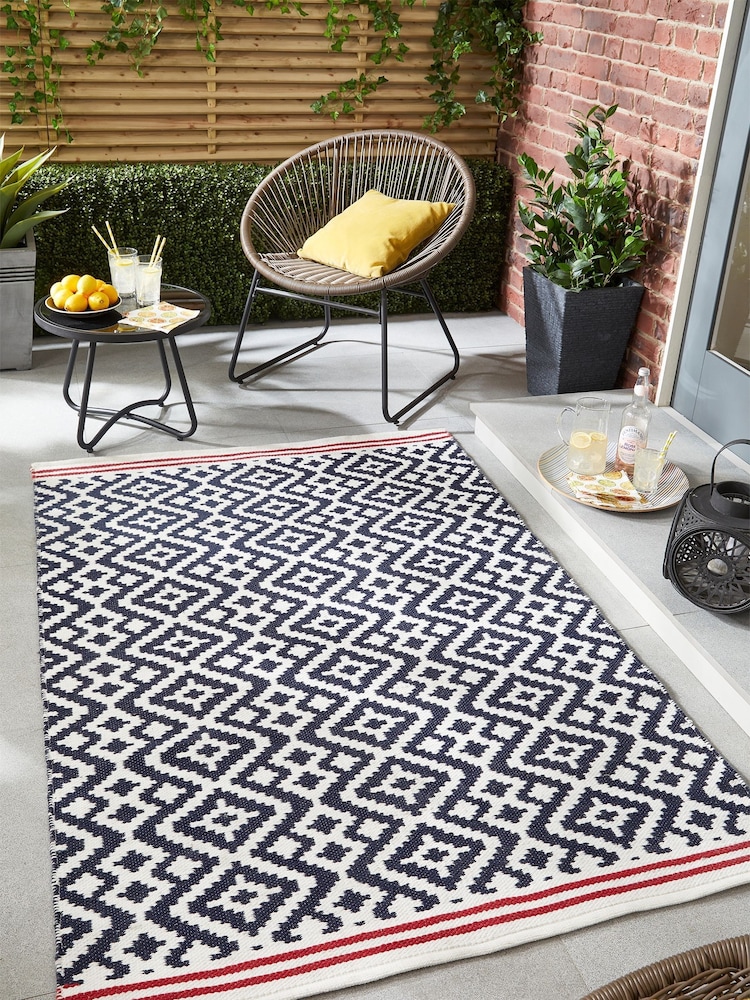 Origins Blue Aztec Rug - Image 1 of 2