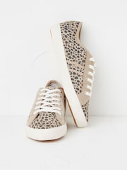 FatFace Natural Harlow Animal Print Trainers - Image 2 of 3